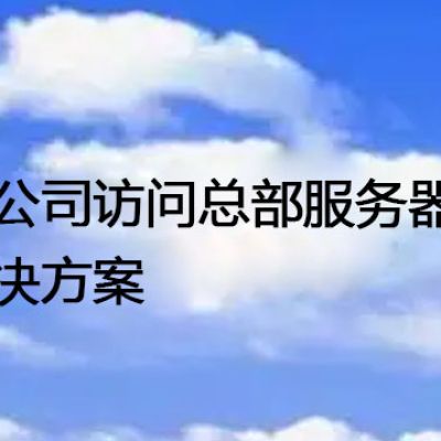 分公司访问总部服务器解决方案---世耕通信全球办公专网专线