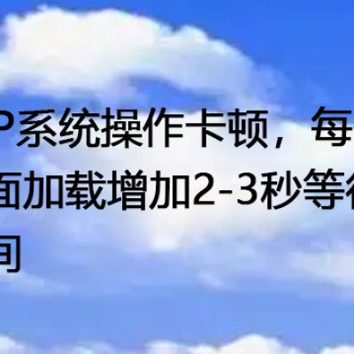 ERP系统操作卡顿，每个页面加载增加2-3秒等待时间--- 解决方案//世耕通信全球ERP、OA办公专网专线