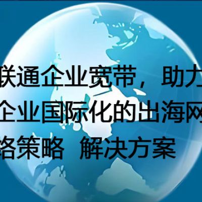 联通企业宽带，助力企业国际化的出海网络策略--解决方案//世耕通信全球办公专网专线