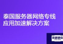服务器部署国内在泰国访问慢，泰国服务器网络专线应用加速？？？解决方案//世耕通信ERP、OA专网服务商