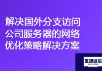 "跨境数据通道：解决国外分支访问公司服务器的网络优化策略"？？？解决方案//世耕通信ERP、OA专网服务商