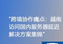 跨境协作痛点：越南访问国内ERP服务器慢 延迟大 方案集锦？？？？解决方案//世耕通信ERP、OA专网服务商