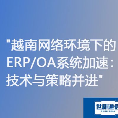 越南网络环境下的ERP/OA系统慢 加速：技术与策略并进​？？？？？解决方案//世耕通信ERP、OA专网服务商