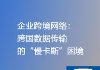 企业跨境网络：跨国数据传输的“慢卡断”困境？？？？解决方案//世耕通信ERP、OA专网服务商
