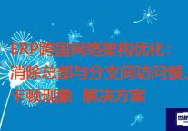  ERP跨国网络架构优化：消除总部与分支间访问慢、卡顿现象？？？解决方案//世耕通信全球ERP、OA办公专网