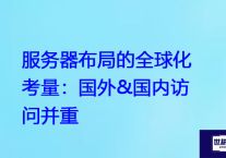 服务器布局的全球化考量：国外&国内访问并重？解决方案//世耕通信全球办公专网专线