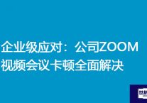 企业级应对：公司ZOOM视频会议卡顿全面解决？？？解决方案//世耕通信全球Zoom视频会议专网专线