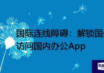 国际连线障碍：解锁国外访问国内办公App？？？解决方案//世耕通信全球办公专网专线
