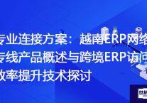 越南ERP网络专线产品概述与跨境ERP访问效率提升技术探讨？解决方案//世耕通信全球ERP、OA办公专网专线